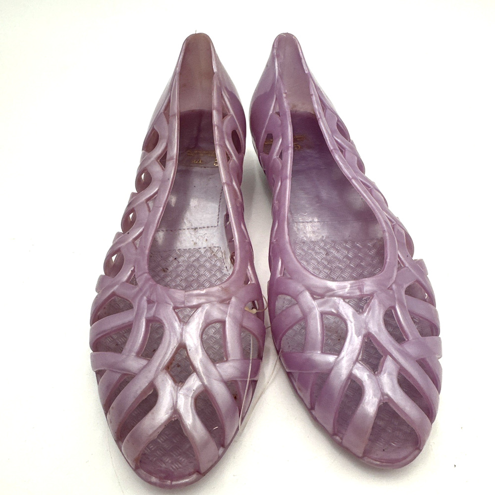 Vintage 1980s Purple Jelly Shoes Size 5